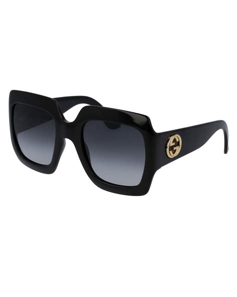 gucci square sunglasses neim|Gucci black oversized square sunglasses.